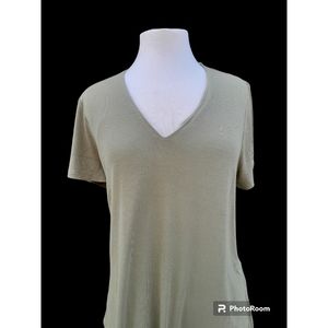 INC INTERNATIONAL CONCEPTS Short Sleeve V-neck Perfect Ribbed Top Size 1X